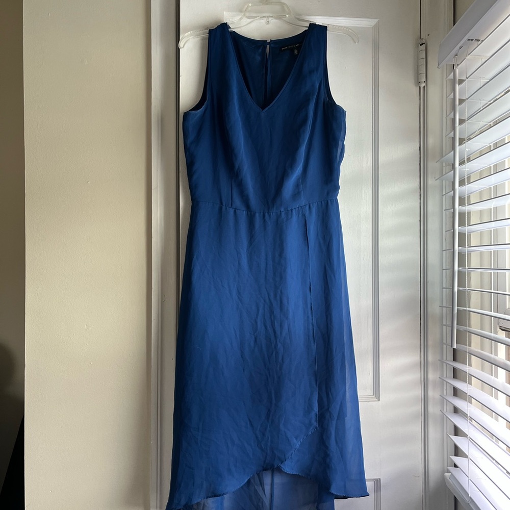 White House Black Market High Low Blue Dress